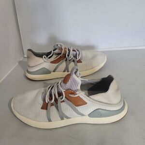 Olukai Mio Li Mens 10.5 Mist Grey Poi Lace-Up 10440-DW25 Athletic Shoes Sneakers